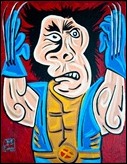 Superheroes in a Picasso style by Mike Esparza