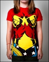Wonder Woman caped t-shirt front