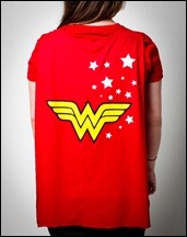 Wonder Woman caped t-shirt back