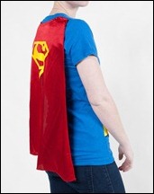 Supergirl caped t-shirt back