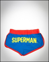 Superman booty shorts back