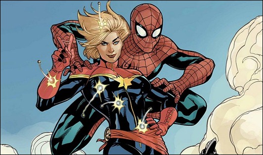 New Captain Marvel & Spider-Man by Terry Dodson New Captain Marvel & Spider-Man by Terry Dodson