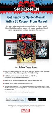 Spider-Men Digital Coupon Promo