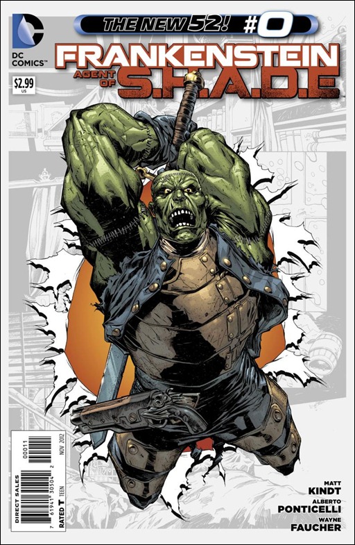 Frankenstein, Agent of S.H.A.D.E. #0 Cover