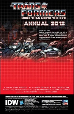 Transformers: More Than Meets the Eye Annual 2012 Preview 1