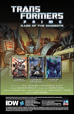 Transformers: Prime - Rage of the Dinobots #1 Preview 1