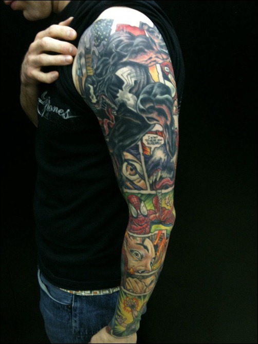 full sleeve Spider-Man/Venom page by Guy Tinsley 