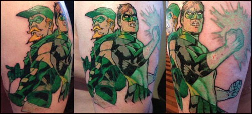 Green Lantern Green Arrow tattoo by Paul Abstruse