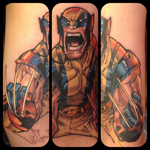 Wolverine tattoo by Mat Lapping