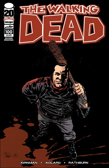 The Walking Dead #100 second printing cover