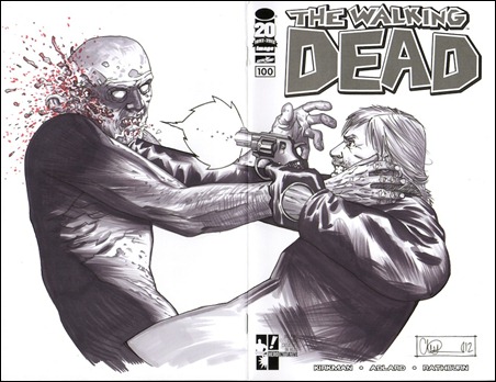 Walking Dead #100 Adlard Sketch Cover