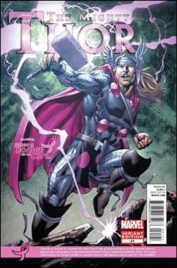 THE MIGHTY THOR #21 KOMEN VARIANT by Mike Perkins & Sonia Oback